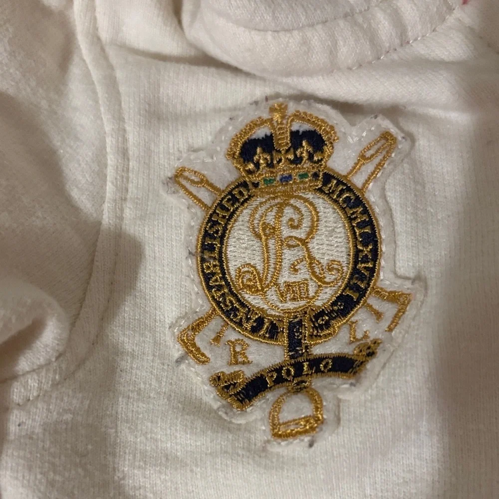 Ralph Lauren Off-White Kids Hoodie with Embroidered Crest 9m